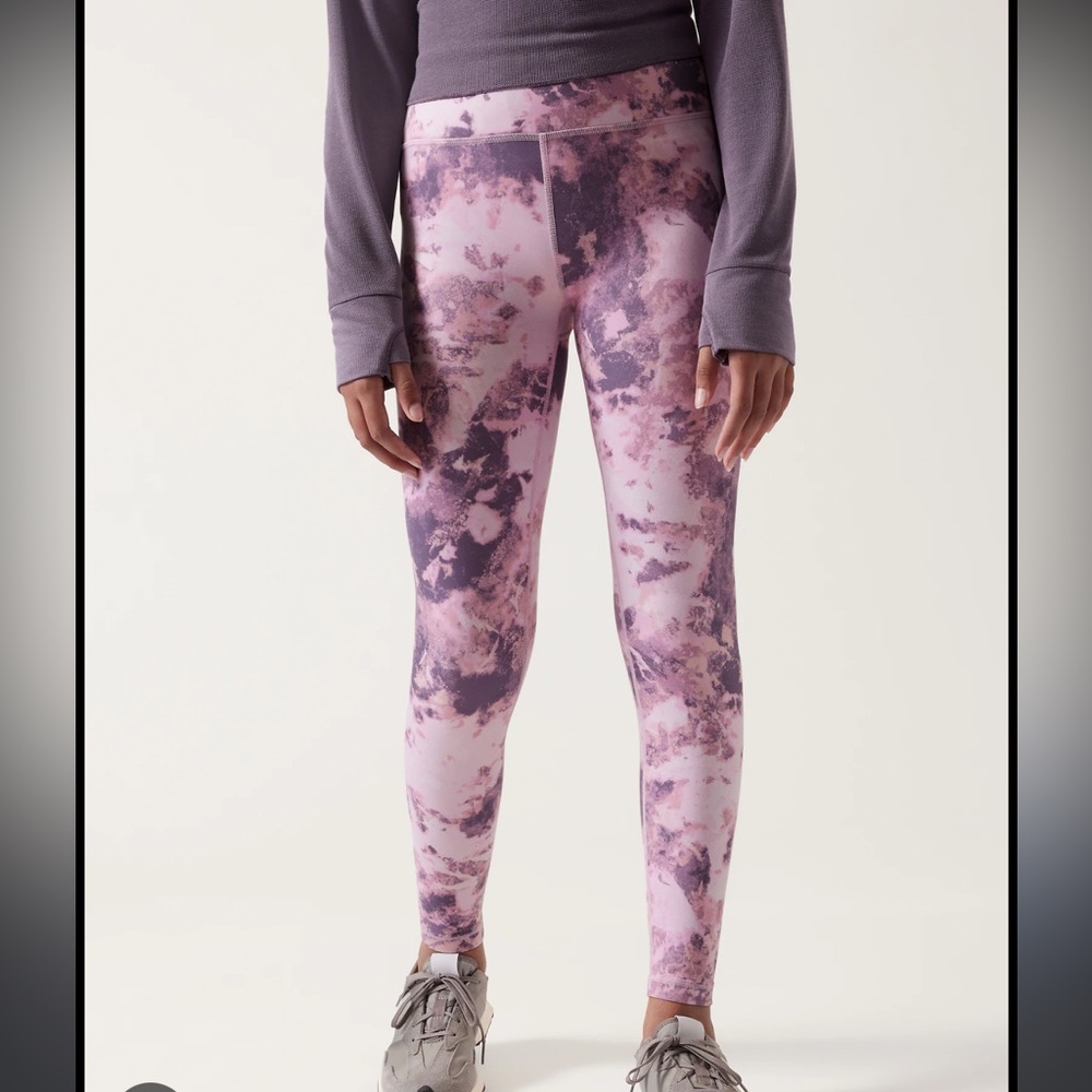 Athleta ATHLETA GIRL HIGH RISE CHIT CHAT TIGHT Size XXXL/16 Pink Purple 982645